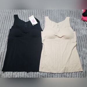 Black and Nude Shapewear Tanks
